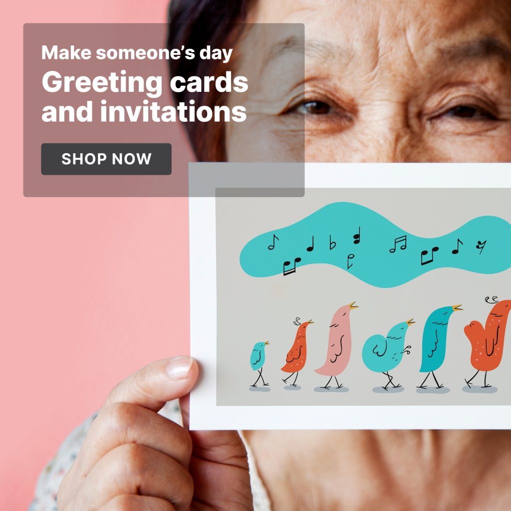 Greeting cards and invitations promo tile