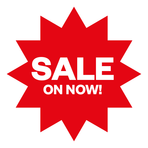 Repositional 'SALE ON NOW!' Poster - Star (sharp)