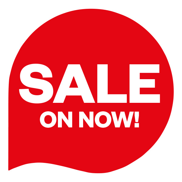 Repositionable 'Sale on now!' decal